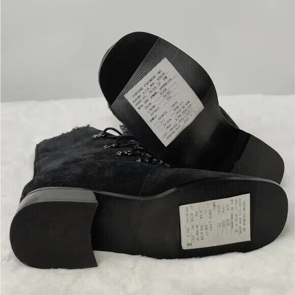 Vintage Black Chunky Y2K Bootie sz US 6 - Picture 9 of 12